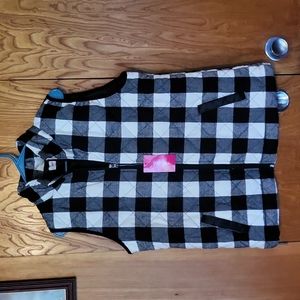 Jess Lea black and white plaid vest
